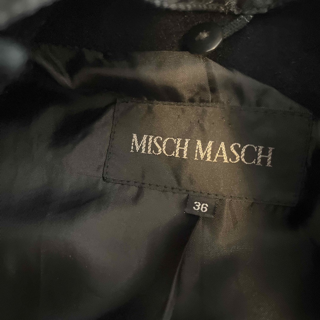 MISCH MASCH(ミッシュマッシュ)のMISCHMASCH 黒ロングコート36 レディースのジャケット/アウター(ロングコート)の商品写真