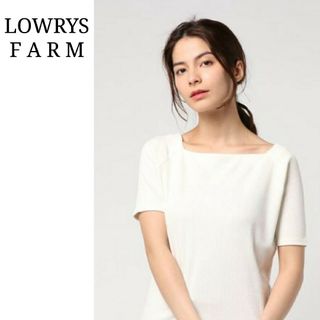 ローリーズファーム(LOWRYS FARM)のLOWRYS FARM ローリーズファーム スクエアネック リブ 半袖 トップス(カットソー(半袖/袖なし))