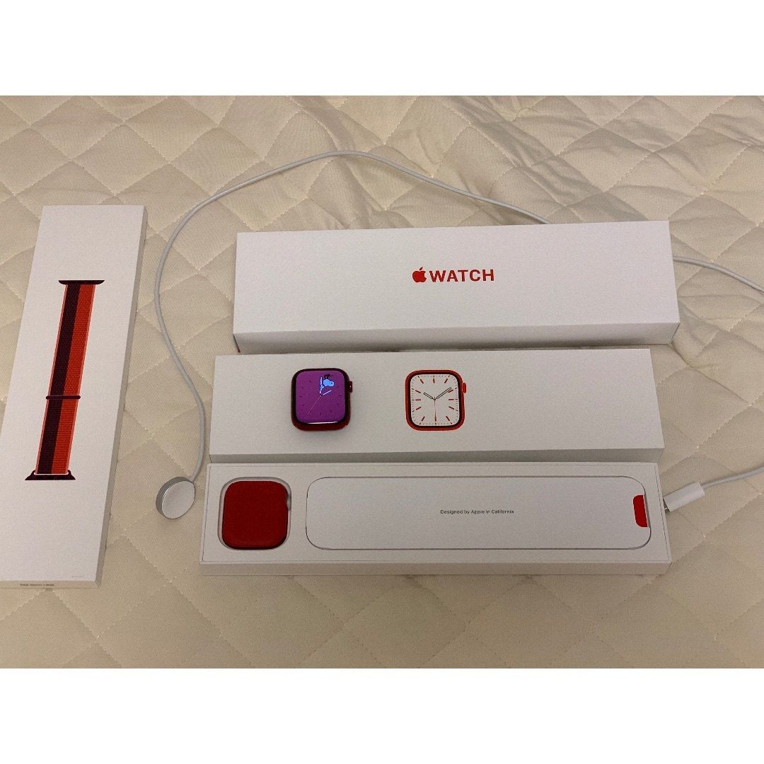 Apple Watch(アップルウォッチ)のApple Watch 7 GPS 45mm RED アルミ 箱有 バンド無 メンズの時計(腕時計(デジタル))の商品写真