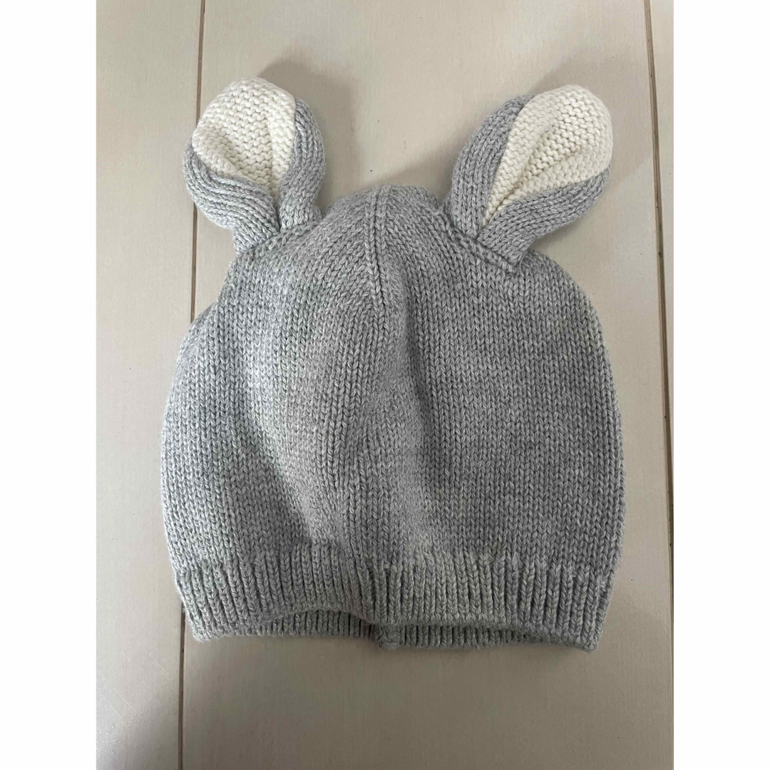 babyGAP(ベビーギャップ)の0〜3month うさ耳　ニット帽 キッズ/ベビー/マタニティのこども用ファッション小物(帽子)の商品写真