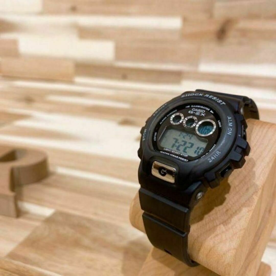 激レア/美品【カシオ】CASIO腕時計GジークスGZX-690J黒×銀シルバー