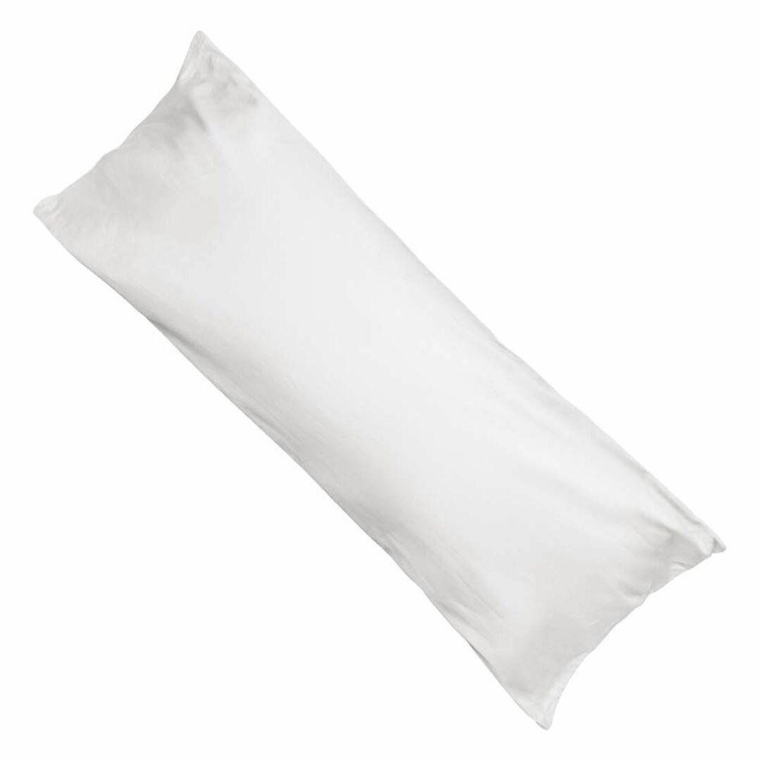 【色: 白 ホワイト】抱き枕カバー 綿100％ サテン織り 300本高密度生地