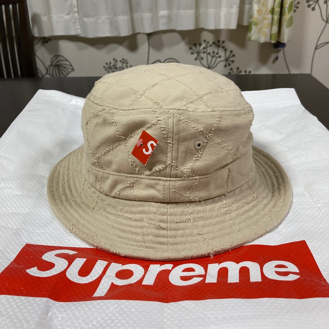 Supreme Punched Denim Camp Crusher S/M 白