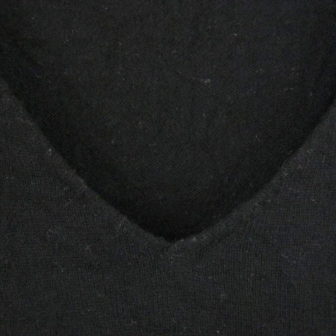 Lucien Pellat-Finet ルシアンペラフィネ ニット 国内正規品 カシミヤ100％ カシミア ラインストーン スカル刺繍 Vネック ニット セーター ブラック系 2