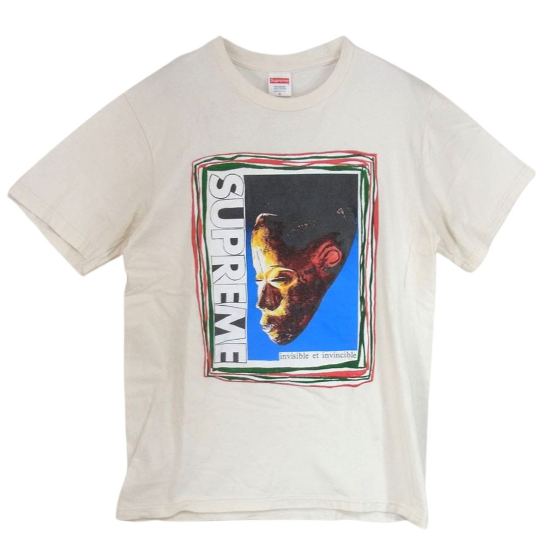 Supreme シュプリーム Ｔシャツ 22SS invisible et invincible Mask Tee インビシブル マスク ロゴプリント 半袖 Tシャツ ホワイト系 S