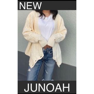 ジュノア(JUNOAH)の1496 新品　JUNOAH 3way ボリューム　ニット　カーディガン(カーディガン)