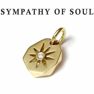 シンパシーオブソウル(SYMPATHY OF SOUL)の新品未使用 サンプレートペンダント - K18イエローゴールド w/ダイヤモンド(ネックレス)