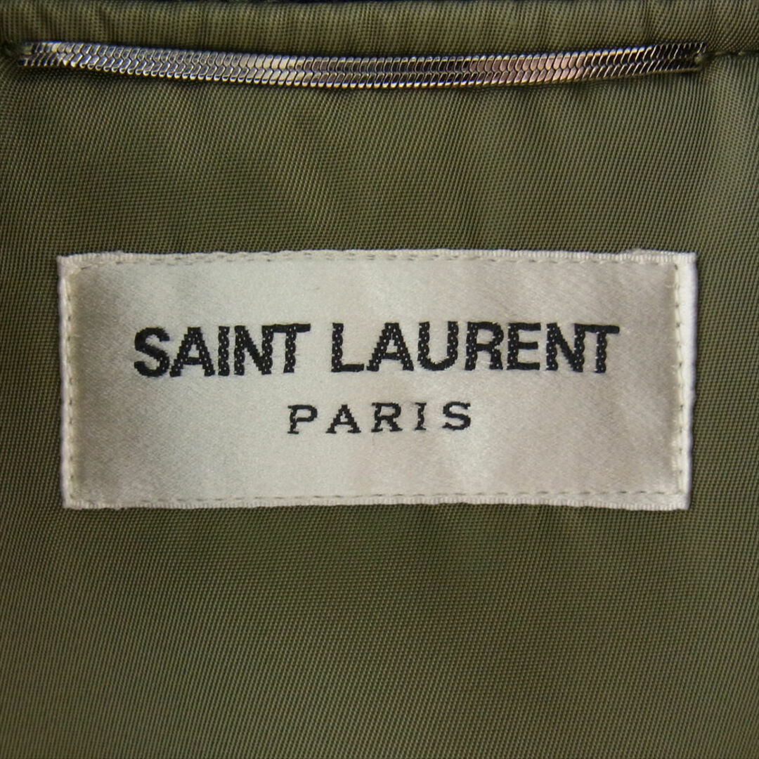 SAINT LAURENT サンローラン ミリタリージャケット 397643 YYL53 クラシックボンバー MA-1 ジャケット ブルゾン カーキ系 46 3