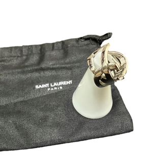 サンローラン(Saint Laurent)のサンローラン　モノグラム　ロゴ　リング　カラー　シルバー　サイズ　5(リング(指輪))