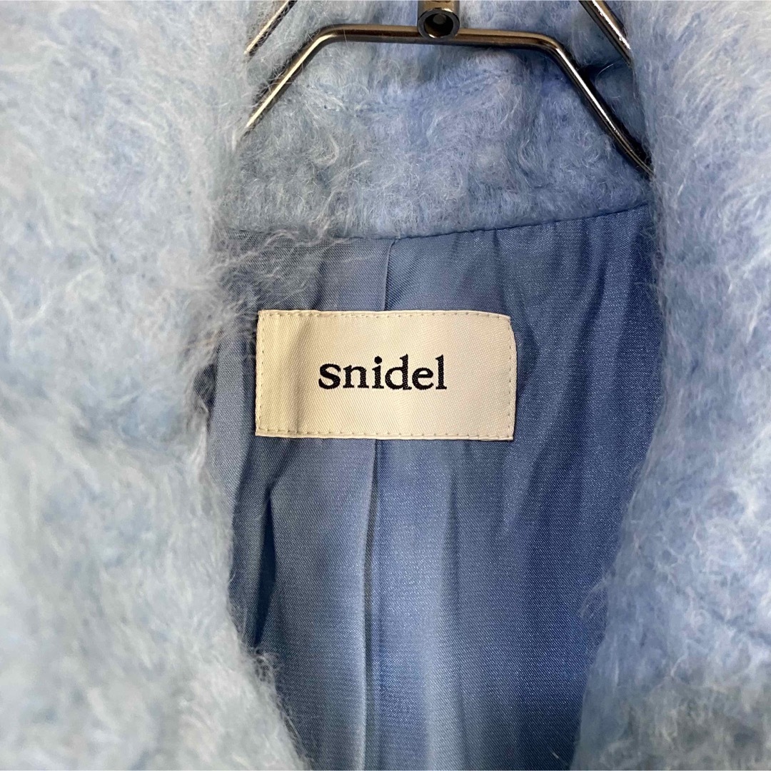 SNIDEL(スナイデル)のスナイデル　SNIDEL   ボア　ワンピース　水色　サイズ0  コート レディースのワンピース(ミニワンピース)の商品写真