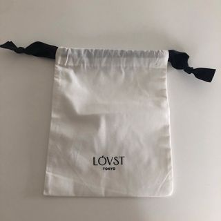 LOVST tokyo アップルレザー　コットン巾着(ポーチ)