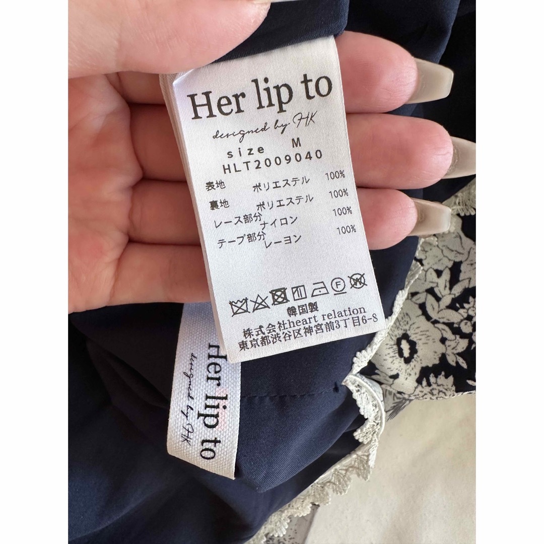 Her lip to(ハーリップトゥ)のHer lip to Lace Trimmed Floral Dress  レディースのワンピース(ひざ丈ワンピース)の商品写真