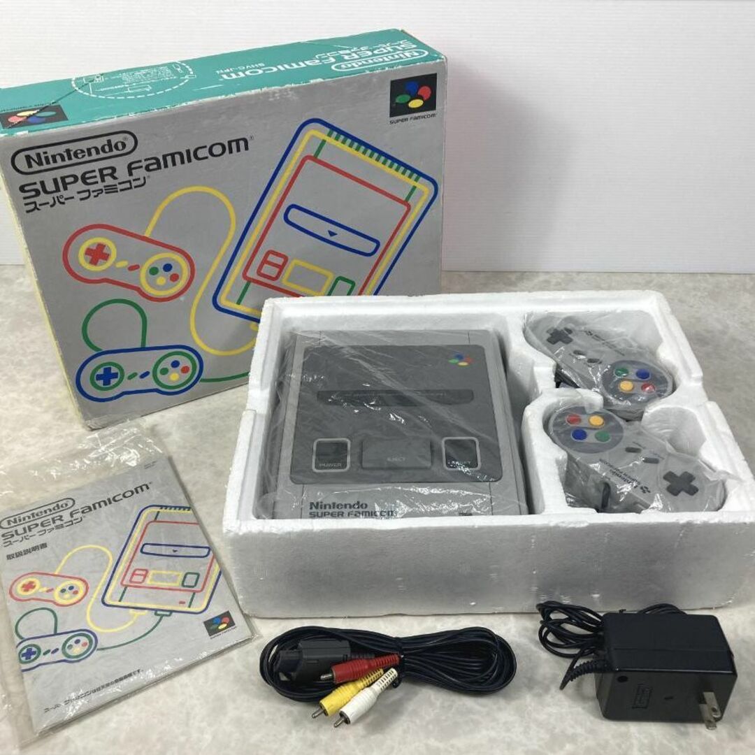 極美品 当時モノ☆スーパーファミコン 本体 附属品付き 日本製 後期