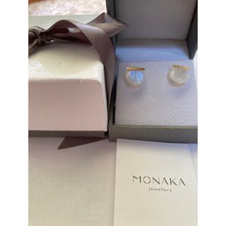 アッシュペーフランス(H.P.FRANCE)のmona 様　専用！　MONAKA  レインボームーンストーンピアス　K18(ピアス)