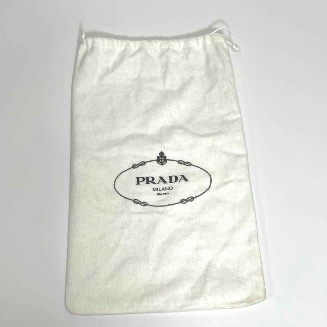 【極美品】 PRADA ナイロン ショルダーバッグ マチなし 白タグ付 保存袋付 9