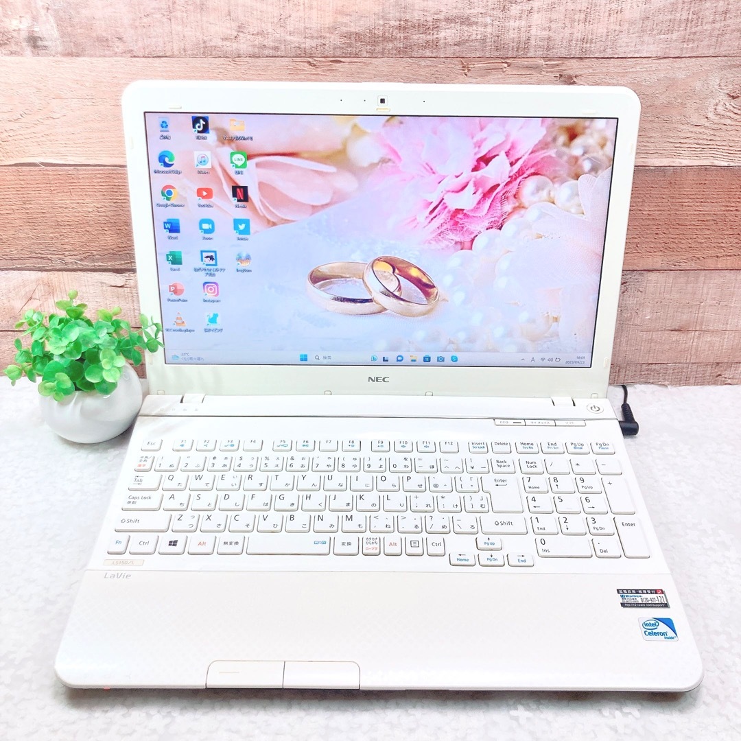 23【美品＆カメラ付き】初心者向け⭐すぐ使えるNECノートパソコン⭐Win10