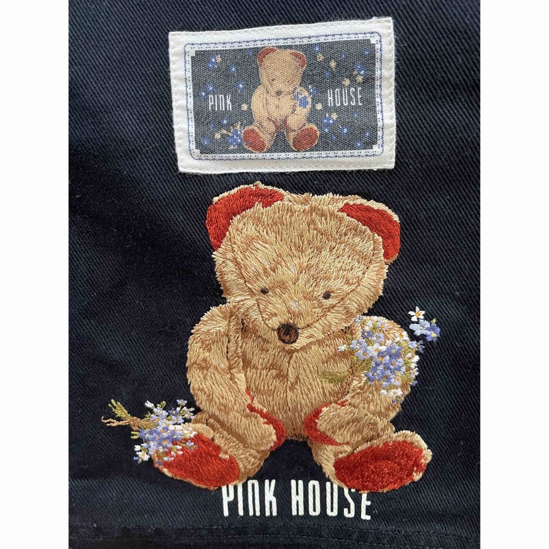 PINK HOUSE(ピンクハウス)のPINKHOUSE くま ジャンパードレス 黒 レディースのワンピース(ロングワンピース/マキシワンピース)の商品写真