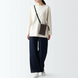 ムジルシリョウヒン(MUJI (無印良品))の無印良品 MUJI ポーチとしても使える ミニサコッシュ ブラウン(ポーチ)