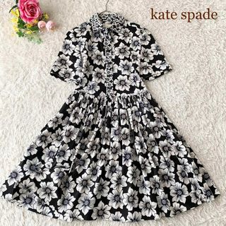 ケイトスペード(kate spade new york) フラワー ひざ丈ワンピース