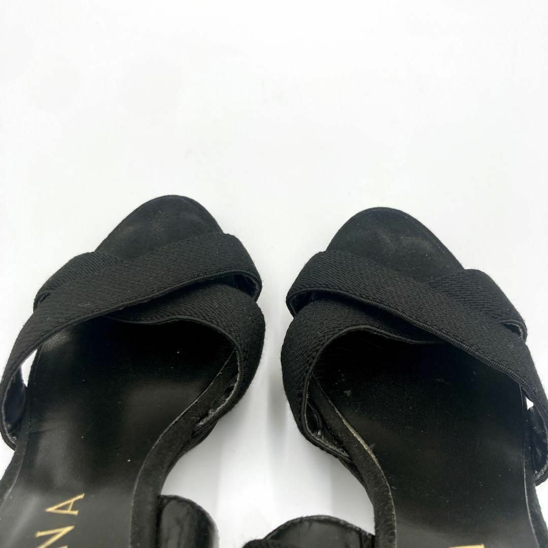 DIANA(ダイアナ)のDIANA ダイアナ パンプス サンダル ブラック 23.5㎝ オープントゥ レディースの靴/シューズ(ハイヒール/パンプス)の商品写真