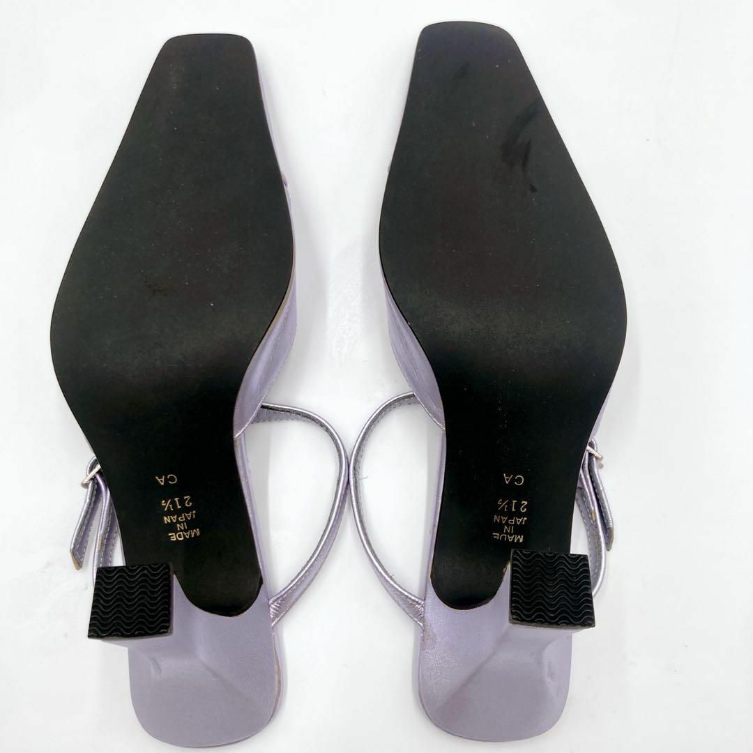 DIANA(ダイアナ)の【極美品】DIANA ダイアナ サンダル パンプス パープル 紫 21.5cm レディースの靴/シューズ(サンダル)の商品写真