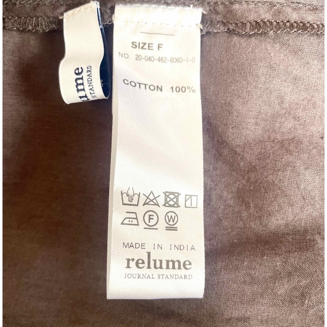 JOURNAL STANDARD relume(ジャーナルスタンダードレリューム)の【新品】relumeコットンボイルクリンクルフロントオープンワンピース　ブラック レディースのトップス(シャツ/ブラウス(長袖/七分))の商品写真