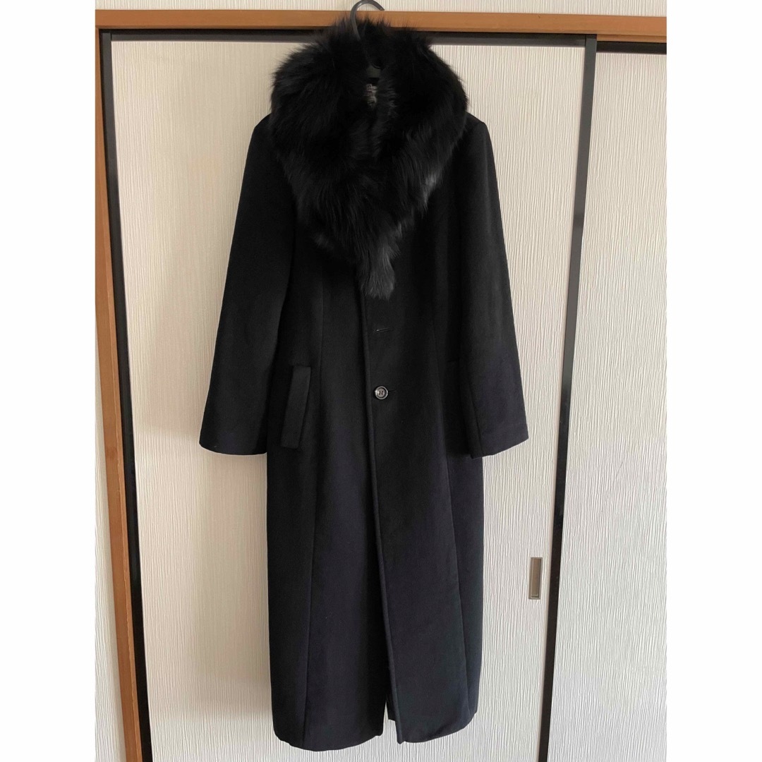 &byP&D - ピンキーアンドダイアン ロングコート ファー付き アンゴラ