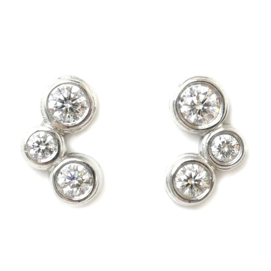 TIFFANYu0026Co. ティファニー Pt950プラチナ バブル ダイヤ ピアス ダイヤモンド 3.5g レディース【美品】ピアス