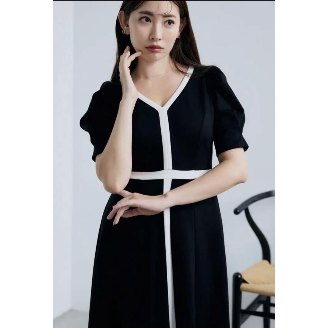 her lip to Puff Sleeve Jersey Dress - ロングワンピース/マキシ