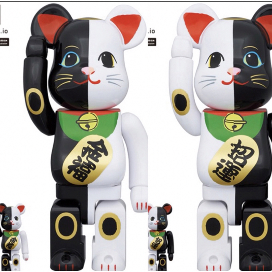 BE@RBRICK - BE@RBRICK 招き猫 金運 白 × 招福 黒 2個セットの通販 by