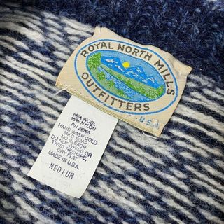 ヴィンテージ 貴重 USA製 80s ノルディック フェアアイル 雪柄
