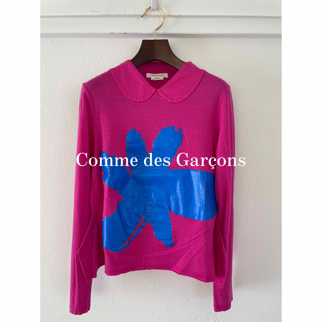 Comme des Garcons コムデギャルソン 花柄ニット 丸襟ニット-