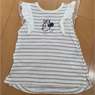 プティマイン(petit main)のプティマイン　ミニーちゃん　ボーダーフリル　100(Tシャツ/カットソー)