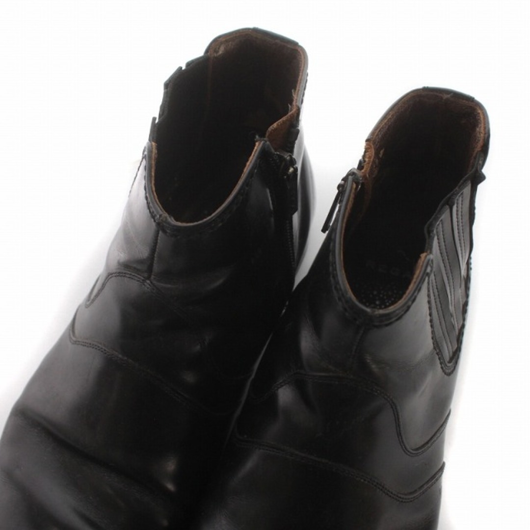 リーガル　サイドゴア　ストラップ　ショートブーツ　黒　本皮　24.5cm