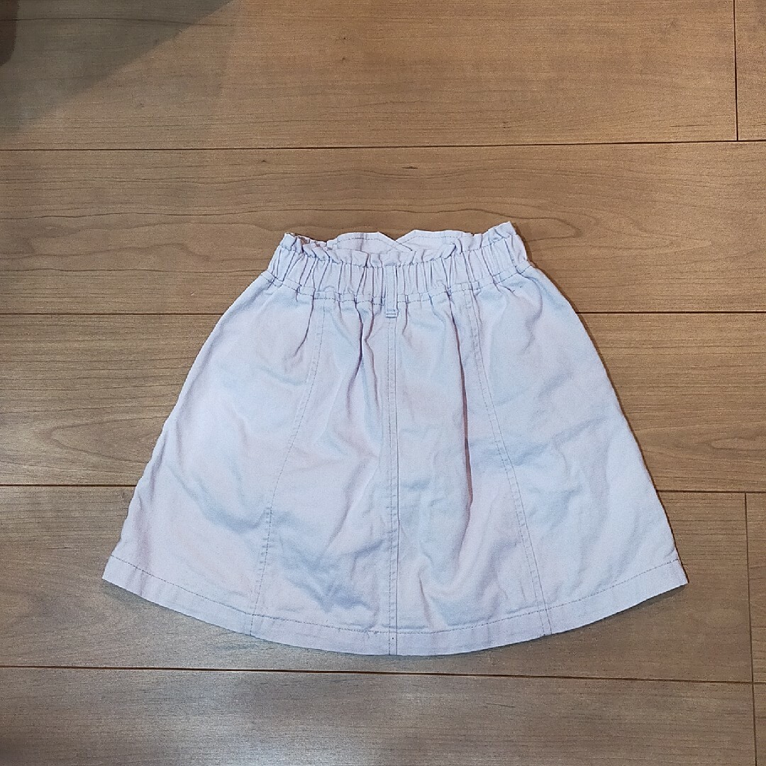 GU(ジーユー)のベルト付スカート　GU　ラベンダー　110 キッズ/ベビー/マタニティのキッズ服女の子用(90cm~)(スカート)の商品写真