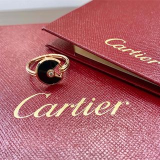 カルティエ(Cartier)のカルティエ　レア　美品　51 アミュレット　オニキス　K18PG ダイヤ　リング(リング(指輪))