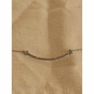 ティファニー(Tiffany & Co.)のホワイトゴールド＆ダイヤのスマイルネックレス(ネックレス)