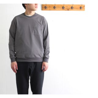 ザノースフェイス(THE NORTH FACE)のノースフェイス　ロングスリーブエアリーリラックスティー　グレー　Lサイズ(Tシャツ/カットソー(七分/長袖))