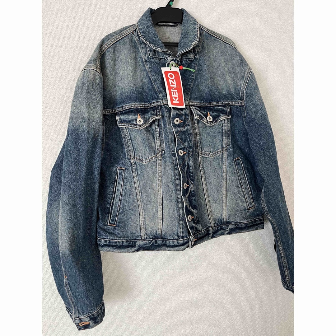 KENZO ケンゾー バッグ ロゴ パッチ クロップ デニムジャケット