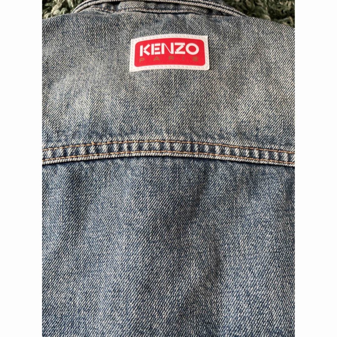 KENZO ケンゾー バッグ ロゴ パッチ クロップ デニムジャケット
