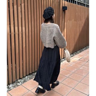 hinari ヴィンテージサテンワッシャースカート