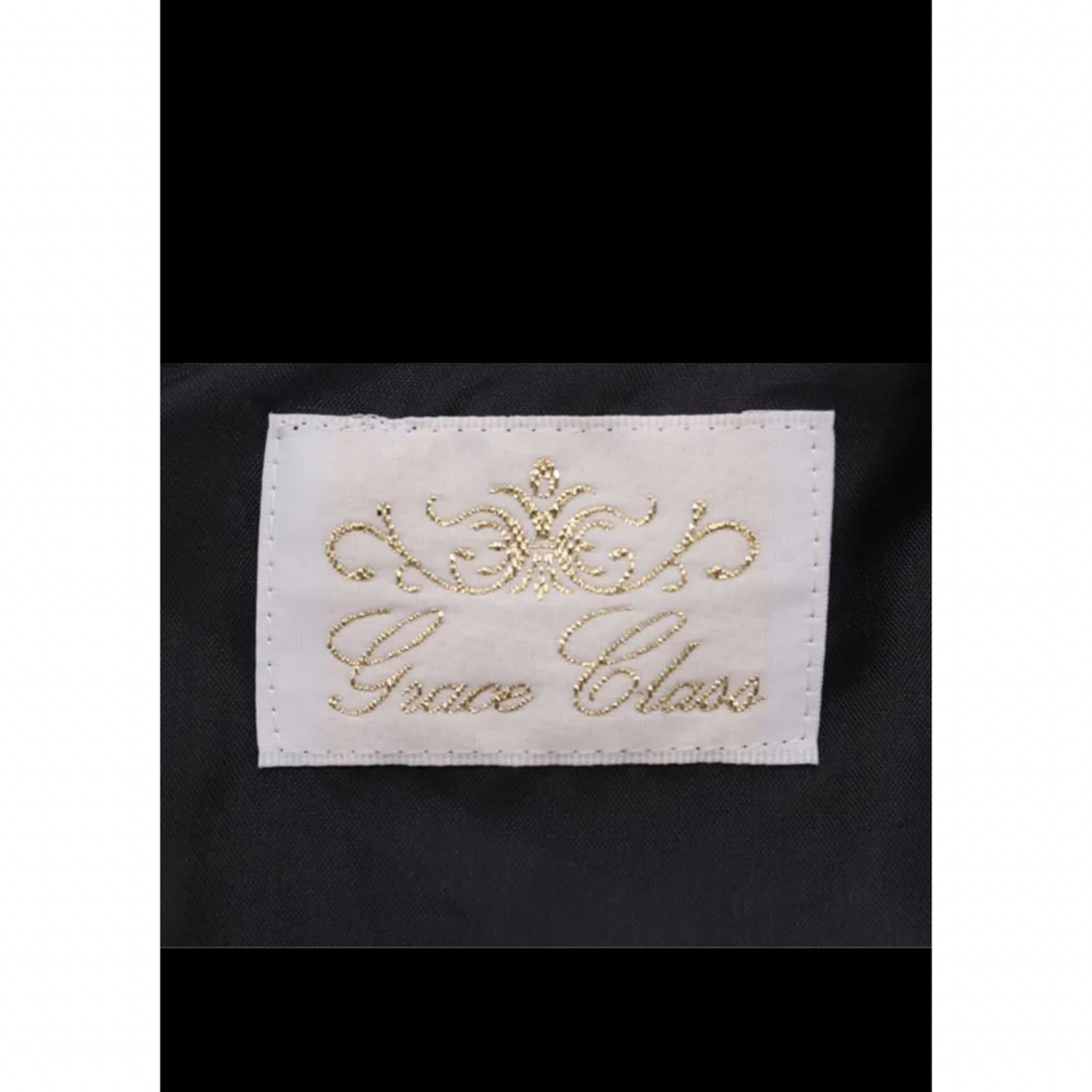 Grace Class(グレースクラス)のGrace Class リネンボタニカルワンピース 麻 黒 マルチカラー36花柄 レディースのワンピース(ひざ丈ワンピース)の商品写真