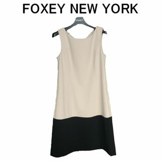 フォクシーニューヨーク(FOXEY NEW YORK)のFOXEY NEW YORK OP 38 ☆美品 フォクシー(ひざ丈ワンピース)