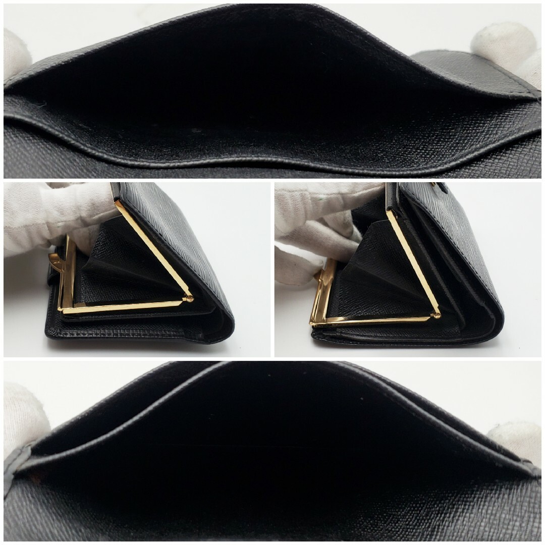 即売れ御免‼️ルイヴィトン エピ 黒 ヴィエノワ がま口 折り財布 - 財布