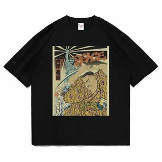 芦澤龍誠 Tシャツ 浮世絵 ブラック(Tシャツ/カットソー(半袖/袖なし))