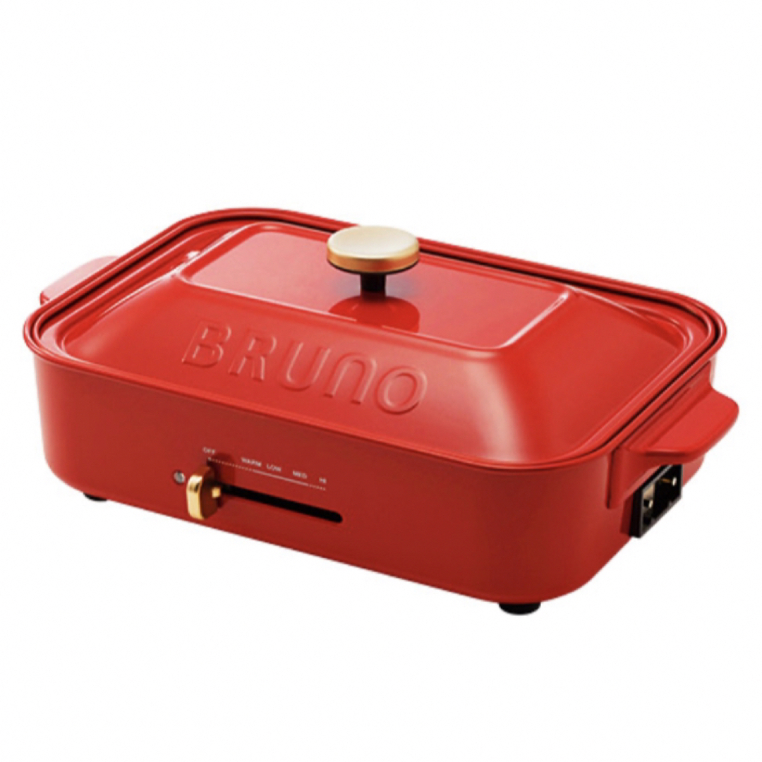 BRUNO - 新品☆BRUNOコンパクトホットプレート レッドの通販 by ...