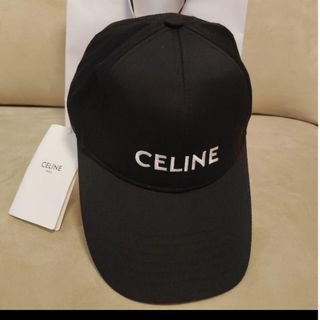 セリーヌ(celine)のCELINE ロゴベールボールキャップ ブラック(キャップ)