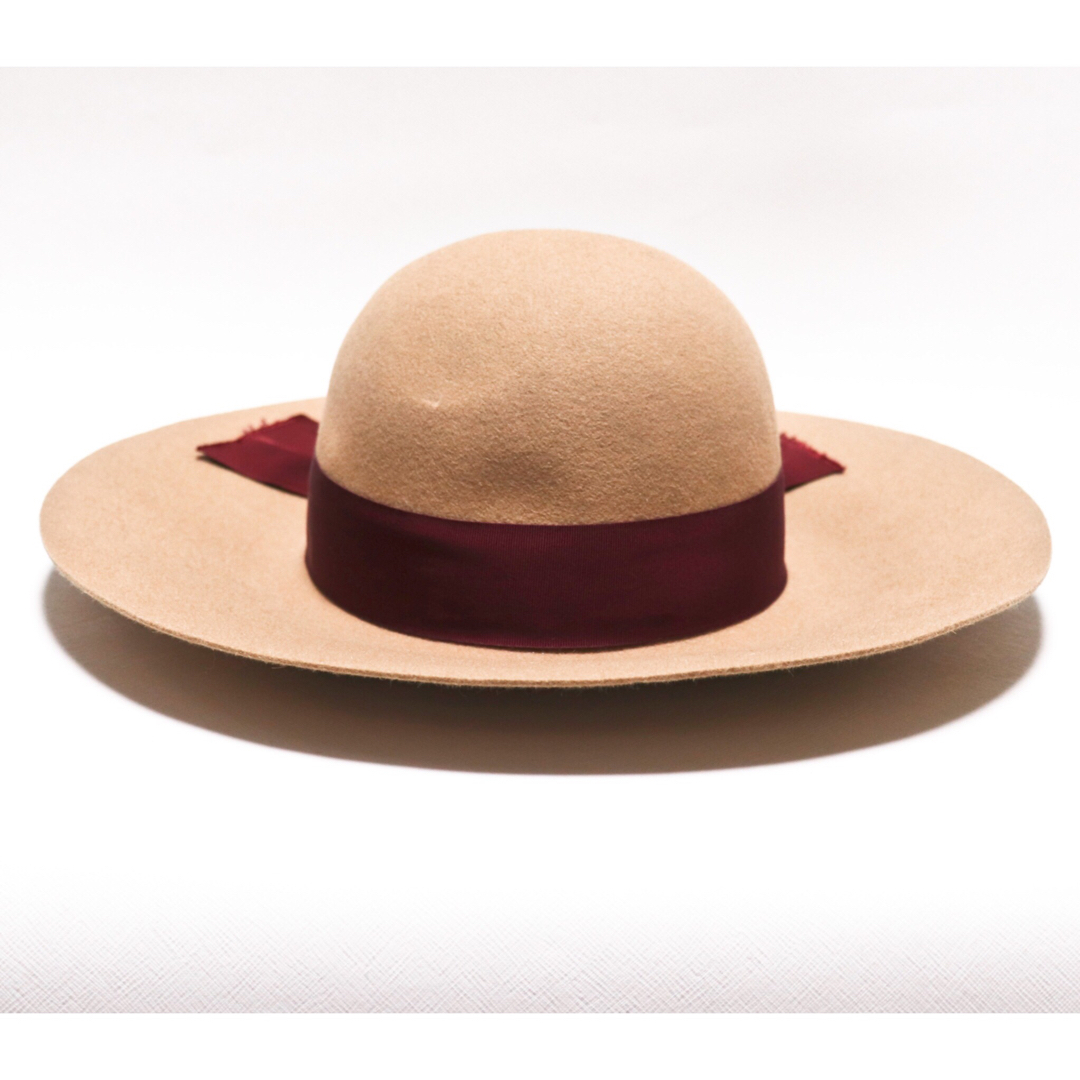 Borsalino(ボルサリーノ)の《ボルサリーノ》新品訳有 ワイドブリム 高級ウールフェルトハット M(58cm) レディースの帽子(ハット)の商品写真