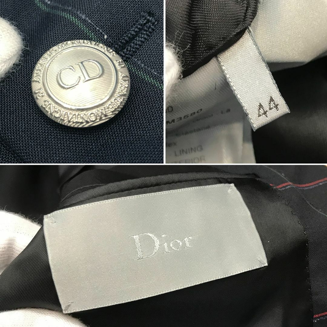 DIOR HOMME(ディオールオム)の超美品 ディオール チェスターコート #44 #S スプリングコート ネイビー メンズのジャケット/アウター(チェスターコート)の商品写真