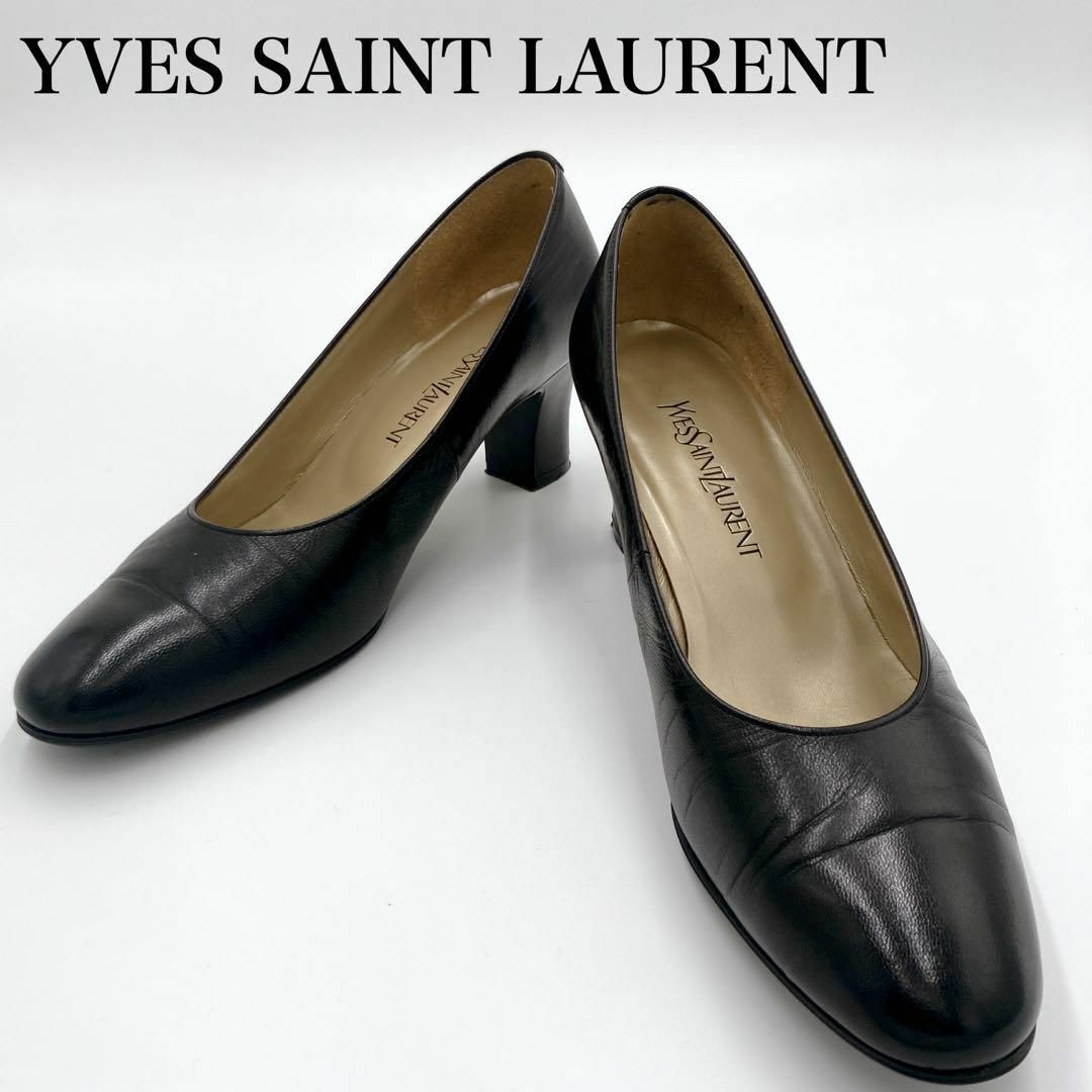 Yves Saint Laurent(イヴサンローラン)の【YSL】 イヴ サンローラン 35 1/2 パンプス ブラック冠婚葬祭 レディースの靴/シューズ(ハイヒール/パンプス)の商品写真